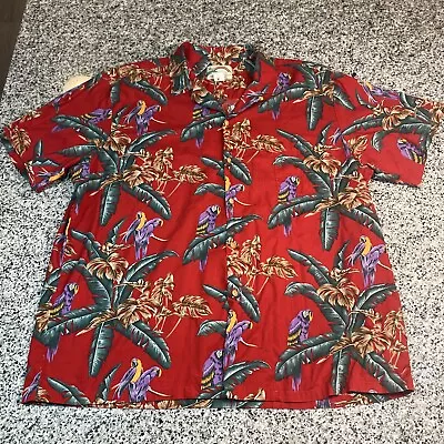 Paradise Found Hawaiian Shirt Mens 3XL Vintage 80's Red Magnum PI Tom Selleck • $59.88