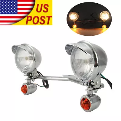 Passing Light Bar Spot Turn Signals For Yamaha V Star XVS 250 650 950 1100 1300 • $65.99