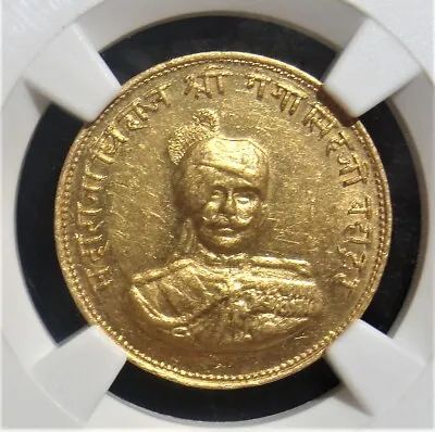 India: Bikanir. Ganga Singh Gold Mohur VS 1994 (1937) AU58 NGC. • $1588.88