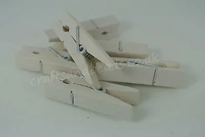 MINI CLOTHES PEGS CLIPS 35mm  X 20 Ideal For Crafting   • £1