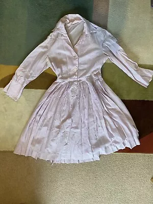 Original 1950s Vintage Lilac Gingham Western Circle Skirt Dress  • £35