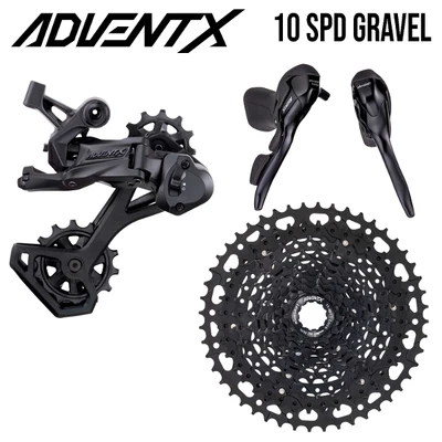 Microshift Groupset Gravel - ADVENT X Steel OE 1x10 11-48T - Shifter / R. Derail • $549.95