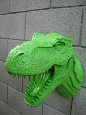 15.5  Green T-Rex Dinosaur Wall Hanging Head Kid Room Decor Wall Mount  • $95.99