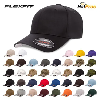 FLEXFIT Classic ORIGINAL 6-Panel Fitted Baseball Cap HAT S/M & L/XL All Colors • $8.95