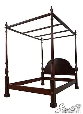 59753EC: BAKER Queen Size Mahogany Canopy Bed • $3295