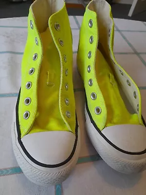 £7.99 • Buy 👾😊converse Chuck Taylor High Top Yellow Size 5 No Laces 👾🌈