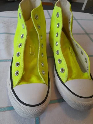 £7.99 • Buy 👾😊converse Chuck Taylor High Top Yellow Size 5 No Laces 👾🌈