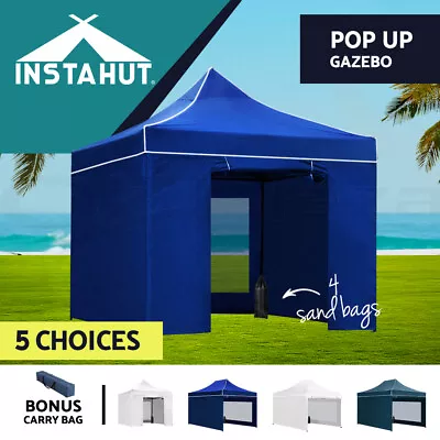 $234.95 • Buy Instahut Gazebo 3x3 3x4.5 Pop Up Marquee Folding Wedding Tent Gazebos Shade