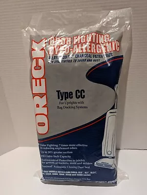 ORECK VACUUM BAGS TYPE CC-8 IN PKG New In Un-open Pack • $11.49