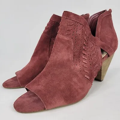 Vince Camuto Women's Suede Heel VC-EBELIN Open Toe Teaberry Verona Size 12 M  • £28.45