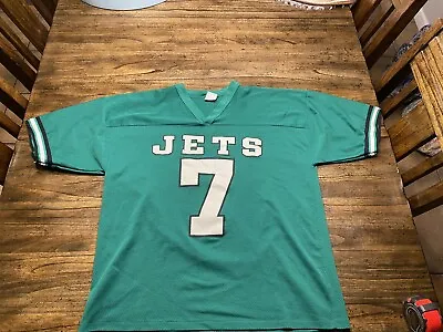 Vintage Jets Jersey  #7 XL Made In USA EXC • $9.95