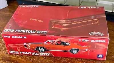 Diecast Car 1/18 GMP 1972 Pontiac GTO - Red - 1/3996 - New In Box • $149.91