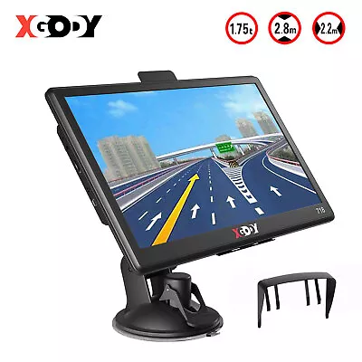 XGODY 7'' Truck Car HGV LGV Lorry GPS Navigation SAT NAV Voice Guidance Speedcam • £52.95