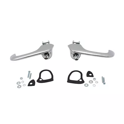 Set Chrome Outside Door Handles Fit 67-68 Mustang Cougar W/ Gaskets & Hardware • $44.60