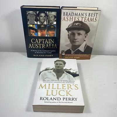 $31.96 • Buy 3 Lot Roland Perry- Millers Luck, Bradmans Best Ashes Teams, Captain Australia