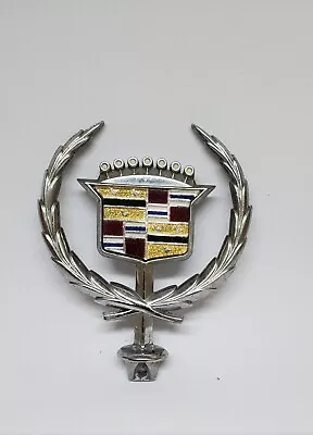 Vintage Cadillac Hood Ornament W/ Coffin Base Emblem 2 1/2  Wide • $39.99