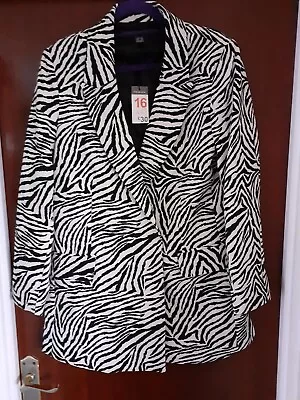 Primark Zebra Print Blazer : 16 : BNWT • £30