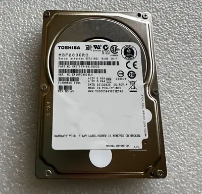 Lot Of 3x Toshiba MBF2600RC CA07173-B41000CS 6Gb/s 10K 600gb 2.5  SAS Hard Drive • $39.07