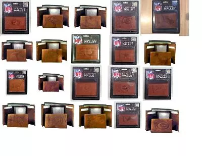 Official NFL Leather Wallet TriFold Embossed Choose Your Team • $12.74