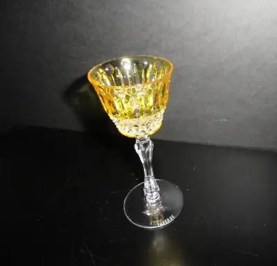 Faberge Xenia Yellow Gold Crystal Cordial Liqueur Glass 6  Tall • $185.25