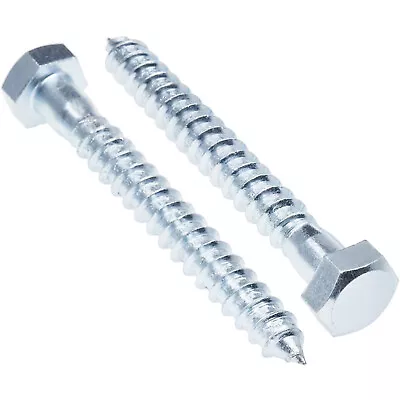 £5.69 • Buy M12 (12mm) DIAMETER ZINC HEX COACH SCREWS / BOLTS - LENGTHS FROM 40mm TO 200mm *