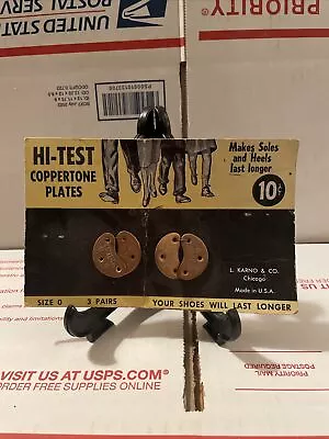 Vintage 'HI -TEST' 1  Coppertone Shoe Plates Heel And Toe W/ Original Package • $12.25