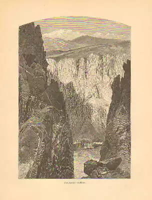 Nevada Palisade Canyon By Thomas Moran Landscape 1874 Antique Art Print • $18