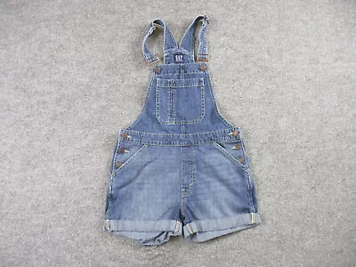 GAP Shortalls Adult S Blue Denim Jean Suspender Pockets One Piece Womens • $17.25