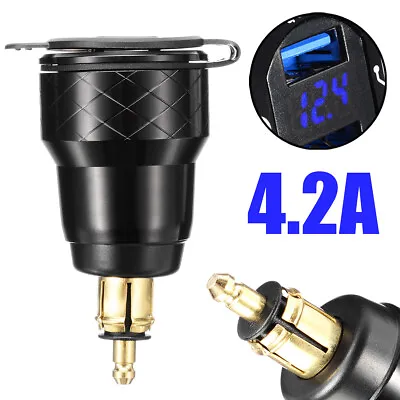 £9.58 • Buy For BMW R1200GS Triumph Tiger Hella DIN To 4.2A Dual/2 USB Charger Motorcycle.