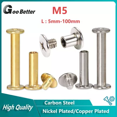 £1.86 • Buy 5mm-100mm Chicago Screw For Photo/Album/Snap/Belt Rivet Binding Books Screw Nail