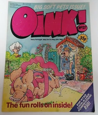 COMIC - Vintage Oink! UK Comic #27 May 2nd To May 15th 1987 Fun Rolls On Inside • £3.50