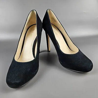 Nine West Heels Size 7 Black Suede • $29.90