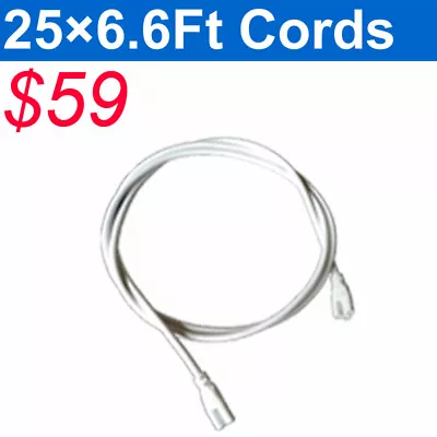 25PACK T8 8FT LED Shop Light Fixture ACCESSORIES Extension Cords 6.6Ft 200CM • $59.99