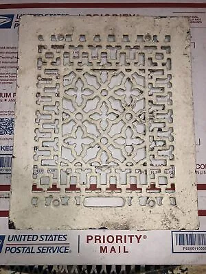 Vintage Antique Cast Iron Heat Vent Grate Wall Register  9 3/4 X 11 3/4 #m11 • $59.99