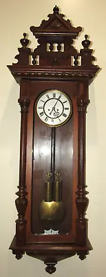 Antique Austrian Gebruder Resch  Remember  Two Weight Vienna Wall Clock 8 Day • $800