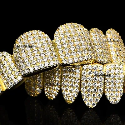 Custom Fully Iced Out Perm Cut Grillz Best Grillz Hip Hop Diamond Grillz Teeth • $1139.99