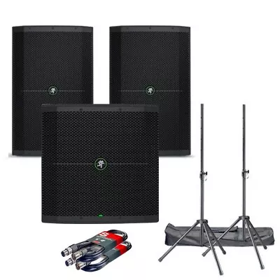 Mackie Thump 215 Pair And Thump 115S With Stands And Cables Bundle • £1679