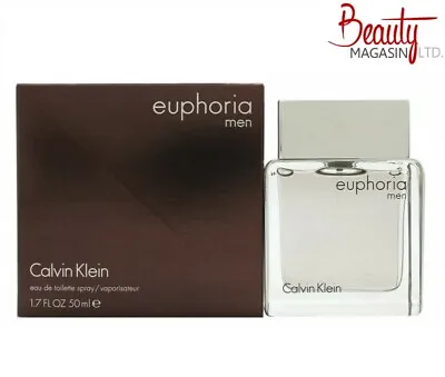 Calvin Klein Euphoria Eau De Toilette Edt 50ml Spray - Men's For Him. New • £26.29