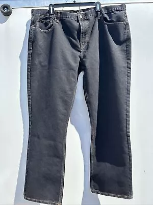 Mens Navy Denim Jeans 44x32 Tags Removed Never Worn Dark Black No Fading • $9.13