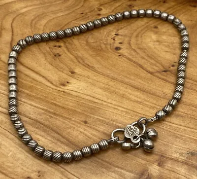 Vintage Signed PS PL Sterling Silver Beads Anklet • $39.99