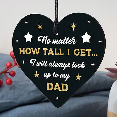 Daddy Dad Birthday Gifts From Daughter And Son Christmas Gifts For Men Wood Sign • £3.95