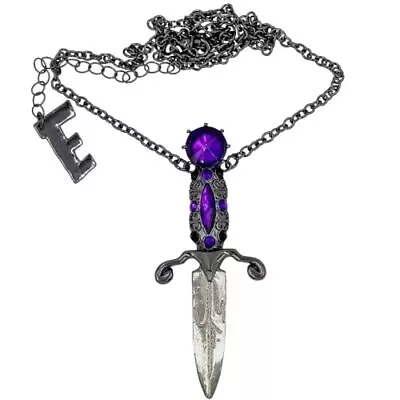 Kreepsville 666 Elvira Mistress Of The Dark Dagger Necklace Bejeweled Charm • $21.99