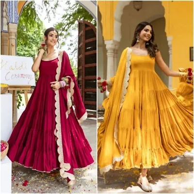 Gown Anarkali Indian Kurti Pakistani Suit Wedding Party Wear Dress Salwar Kameez • $75.99