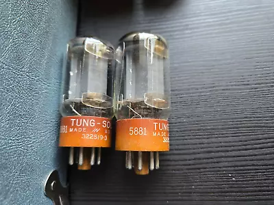 Nice Vintage Pair Of Tung-sol 5881 Tubes TV-7 Tested • $45