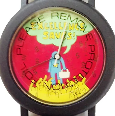 Rare Keith Haring Retro Art Watch Quartz Leather Band Swiss Works Nib • $274