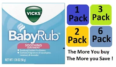 Vicks [VapoRub] BabyRub Soothing Ointment 1.76 Oz • $10.99