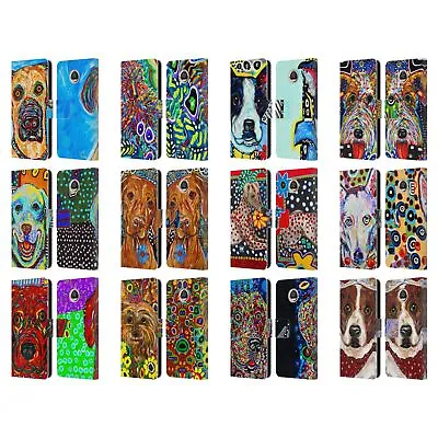 Official Mad Dog Art Gallery Dogs 2 Leather Book Wallet Case For Motorola Phones • $23.95