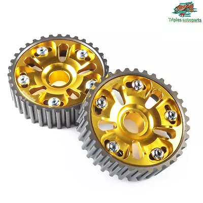 2PCS For Acura Honda Civic B18C B16A B16B Camshaft Gear Timing Belt Cam Pulley • $59.47