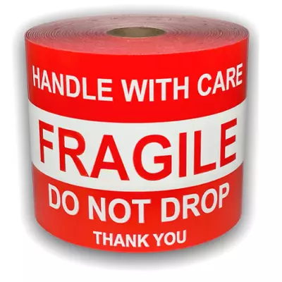 Fragile Do Not Drop Thank You Stickers | Shipping Stickers | 3 X5  | 300 Labels • $12.99