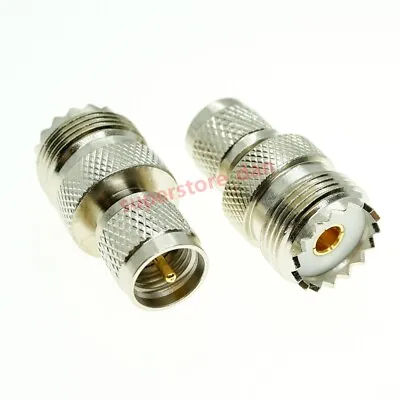 Mini UHF Male To UHF Female SO239 Connector KENWOOD TO Motorola RF Coax Adapter • $3.22